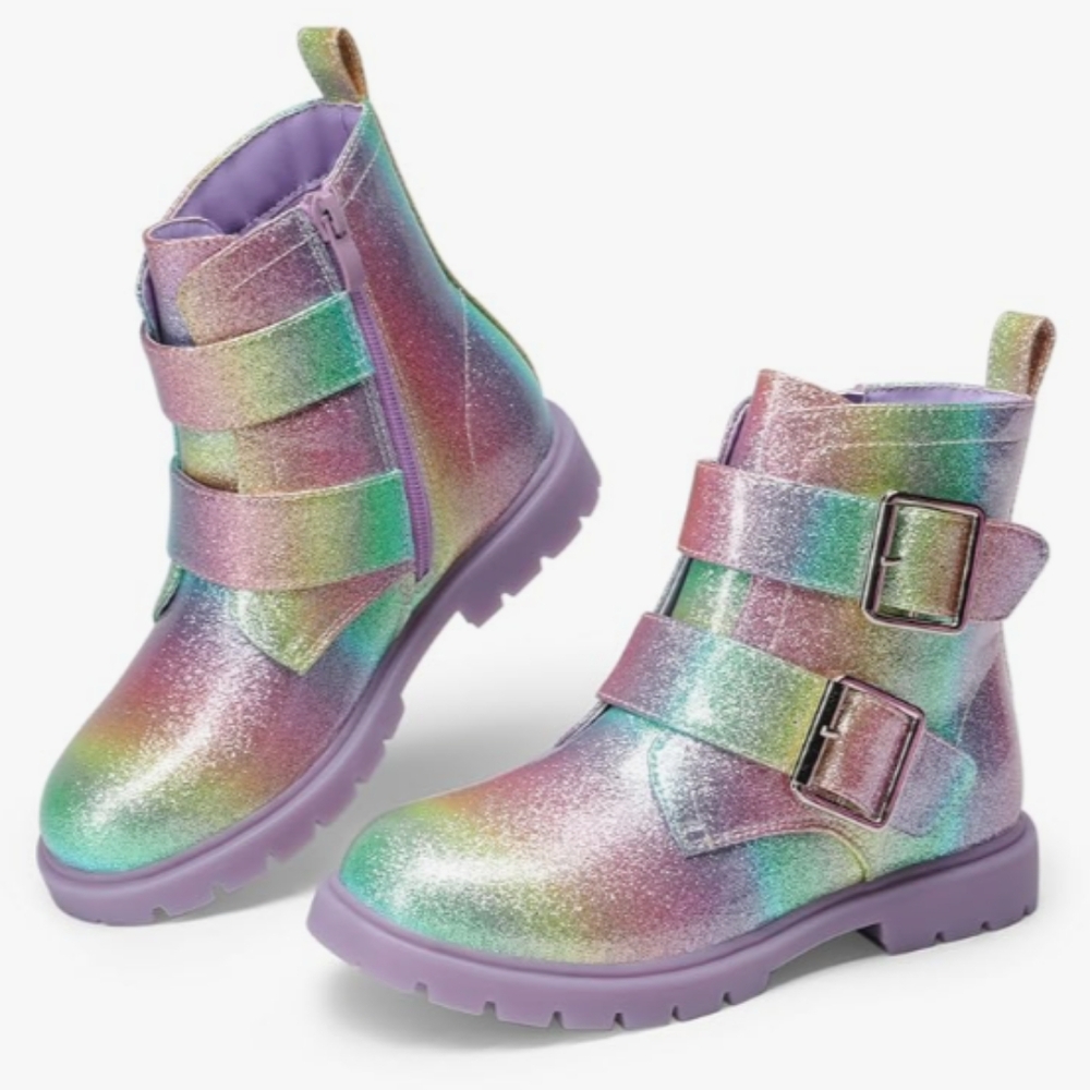Waterproof Rainbow Glitter Boots